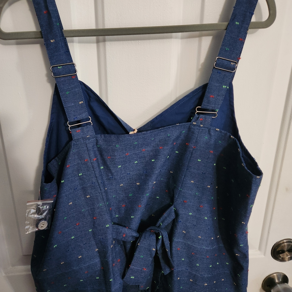 Modcloth Navy Button-Up Tank Top - Picture 2 of 3